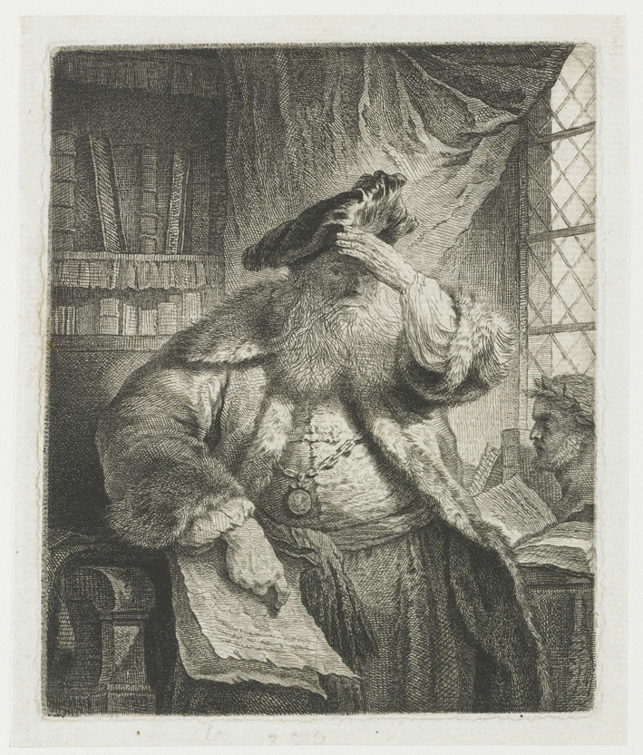  伦勃朗·梵·莱茵 Rembrandt van Rijn——看书的贵族男人1